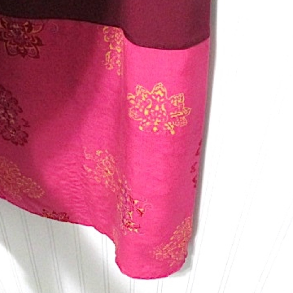 Amanda Smith Purple Pink Silk Wrap Skirt, Size PM - Picture 5 of 11